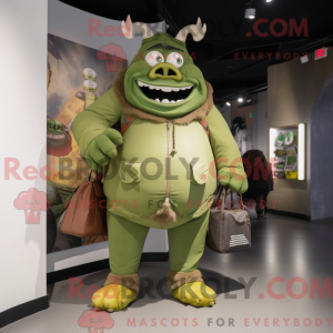 Olive Ogre maskot kostume...