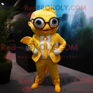 Citrongul guldfisk maskot...