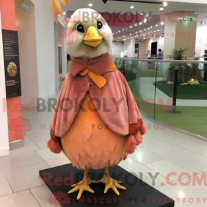 Peach Quail mascottekostuum...