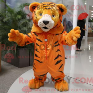 Orange Tiger mascot costume...
