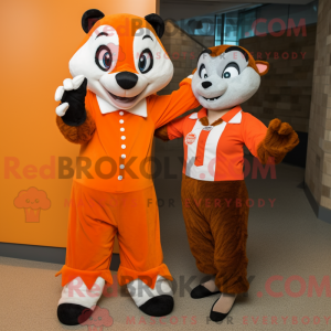 Orange Badger mascot...