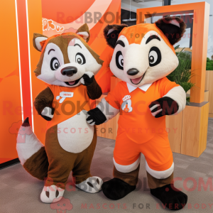Orange Badger mascot...