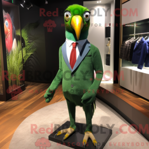Skovgrøn papegøje maskot...