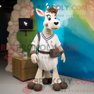 Wit Okapi-mascottekostuum...