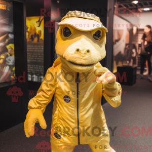 Gold Lizard maskot...
