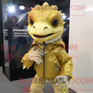 Gold Lizard maskot...