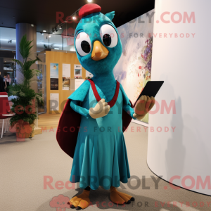 Teal Woodpecker mascot...
