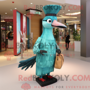 Teal Woodpecker mascot...