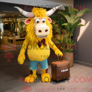 Gul Yak maskot kostume...