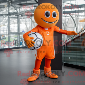 Postava maskota oranžového...