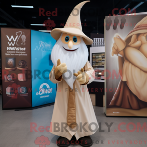 Mascotte de magicien beige...