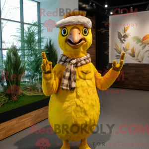 Mascotte de faisan jaune...