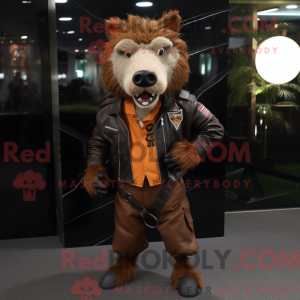 Brown Wild Boar mascot...