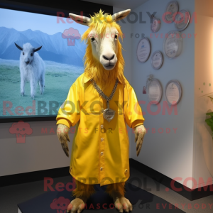 Gold Angora Goat maskot...