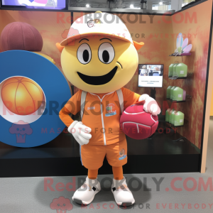 Peach Handball Ball mascot...