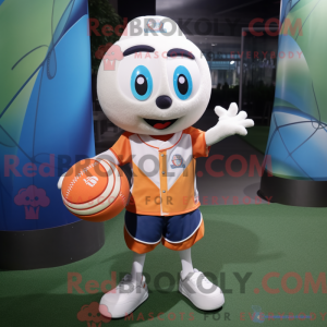 Peach Handball Ball mascot...