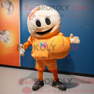 Peach Handball Ball mascot...