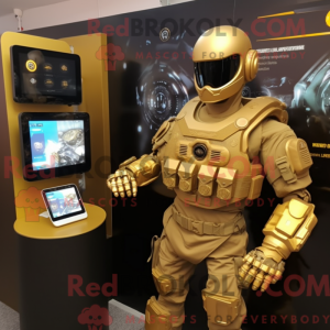 Gold Para Commando mascot...