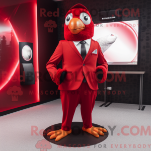 Red Dove maskotdraktfigur...