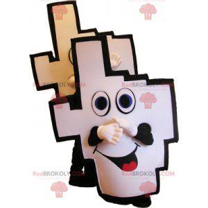Mascote de torcedor branco e preto - Redbrokoly.com