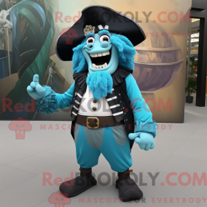 Máscara de pirata ciano com...