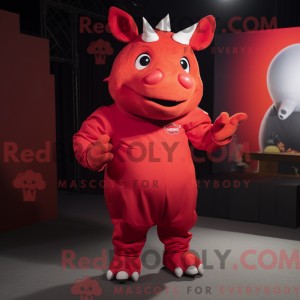Red Rhinoceros mascot...