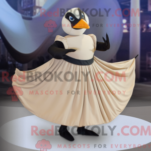 Beige Blackbird maskot...