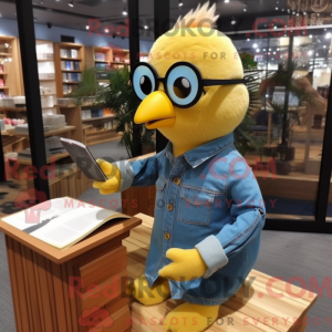 Gouden Duif mascottekostuum...
