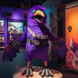 Lilla Crow maskot kostume...