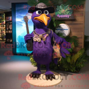 Purple Crow-mascottekostuum...