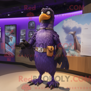 Lilla Crow maskot kostume...