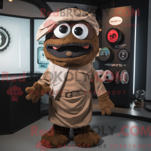 Brown Gyro mascot costume...
