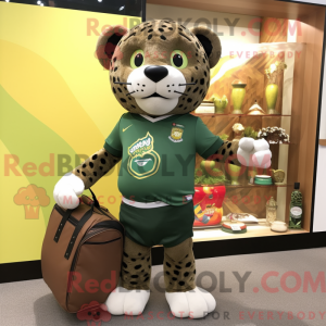 Olive Jaguar mascot costume...