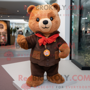Rust Teddy Bear maskotka...