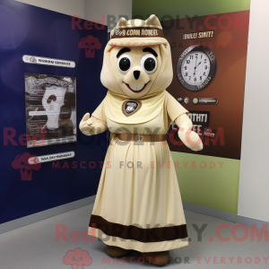 Figura de máscara bege da...