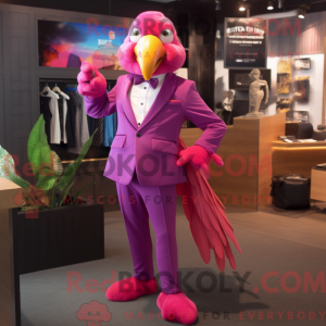 Magenta papegøje maskot...