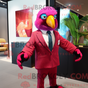 Magenta papegøje maskot...