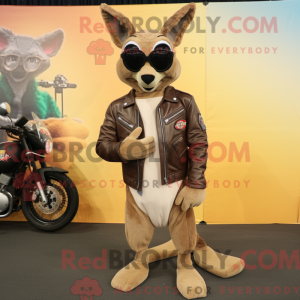 Tan Kangaroo mascot costume...