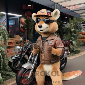 Tan Kangaroo mascot costume...