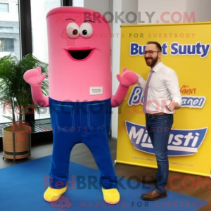 Pink Currywurst mascot...