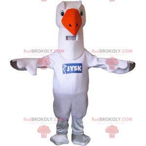 Giant white goose swan gull mascot - Redbrokoly.com
