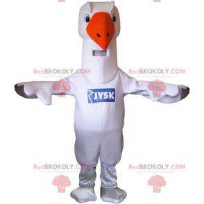 Giant white goose swan gull mascot - Redbrokoly.com