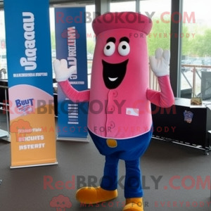 Pink Currywurst mascot...