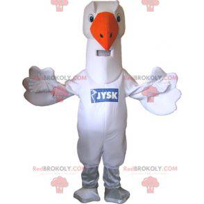 Giant white goose swan gull mascot - Redbrokoly.com