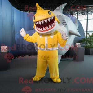 Yellow Megalodon mascot...