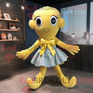 Gelber Oktopus Maskottchen...