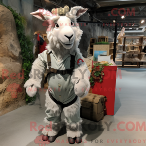 Grijze geit mascottekostuum...