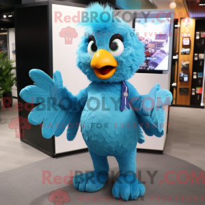 Cyan Adler Maskottchen...