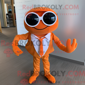 Orange Krabbe maskot...