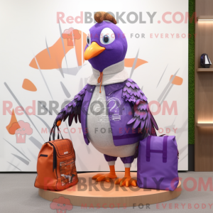 Lavendel fasan maskot drakt...